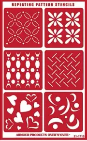 Armour Reusable Over n Over Glass Etching Stencil - Repeating Patterns