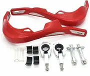 TDR Red Motorcycle Plastic Handguards 7/8" 22mm and 1 1/8" 28mm Hand Guards Protector Protection for Motocross Dirt Bike Pit Bike Off Road ATV