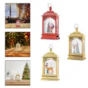 Christmas Snow Globe Figurine Portable Craft Lighted Snow Globe Lantern