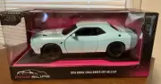 2025 Jada Pink Slips 2015 Dodge Challenger SRT Hellcat 1:24 - Blue w/White Strip
