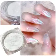 Moonlight Nail Powder White Pearl Chrome Magic Mirror Nail Gradient Color
