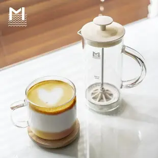 奶泡器 MAVO打奶泡器 手動手打奶泡機 奶泡壺 咖啡牛奶打泡器 玻璃奶泡杯