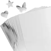 30 Sheets Metallic Silver Cardstock Paper - A4 Size (250Gsm), Mirror Finish Silv