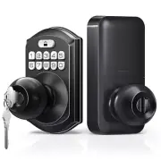 TE003 Keyless Entry Door Lock - Keypad Door Lock with Handle - Matte Black