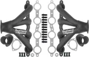 NEW BLOCK HUGGER HEADERS,TIGHT-FIT,SBC LS1,LS6,1997-AND-LATER GEN III,FLAT BLACK