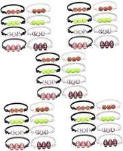 [Toddmomy] 16 pcs Boys Charm Mens Rugby Tennis Lovers Baseball Friendship Wristband Favors Decortive Jewelry Girls Sports Bracelet Ball Adjustable Party Accessories Basketball Wrist