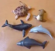 AUSTRALIAN ANIMAL SEALIFE MARINE LIFE COLLECTION 5 Different REPLICA SEAL WHALE