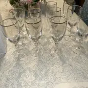 Lenox Gold Rimmed Wine Glass Stemware. (Monroe). Never Used Circ 1990 Set Of 12