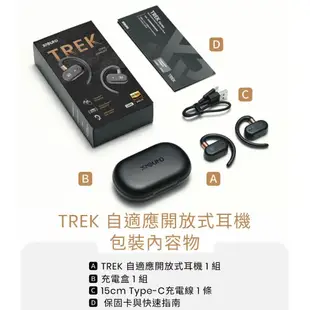 【XROUND】TREK 自適應開放式耳機｜非入耳式 無線耳機 防水 運動耳機｜公司貨