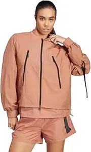 [adidas] SPORTSWEAR WOMEN'S CITY ESCAPE LOOSE TRACK JACKET, CLAY STRATA, SMALL, Clay Strata