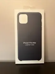 Apple iPhone 11 Pro Max Original Leather & Silicone Case Cover Midnight Blue