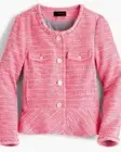 J. Crew Peplum Lady Tweed Blazer Jacket In Neon Fuchsia SZ 14