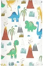 GAIREG Cute Cartoon Dinosaurs White Tea Towel, 28x18 Inches Absorbent Printed Hand Towels