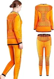 [IMYOGI] Cozy Heated Thermal Underwear Set, Women's Winter Rechargeable Heating Underwear Heated Clothing Baselayer Set Washable for Hunting Camping