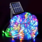 Multicolour Solar Rope Fairy String Garden Lights 100 LED Outdoor Decor Strips