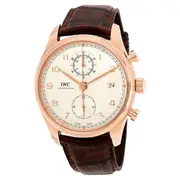 Original IWC Portugieser Silver Dial Automatic Men's Chronograph Watch IW390301