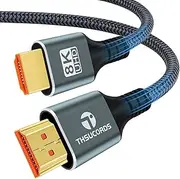 Thsucords 8K 4K HDMI Cables 3M, High Speed Braided HDMI to HDMI 2.1 Cord Supports 8K@60Hz,4K@120Hz 144Hz 48Gbps Compatible with Roku TV/PS5/HDTV/Blu-ray