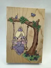 Stampendous Precious Moments Warmest Thoughts UP001 Swing Tree Rubber Stamp