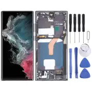 For Samsung Galaxy S22 Ultra 5G SM-S908U US Edition 6.78 inch OLED LCD Screen Digitizer Full Assembly with Frame Black