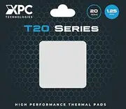 XPC High Performance 20W/mK Thermal Pad T20 Series, 100 x 100mm, White, 0.5mm to 3.5mm Thickness, Non-Conductive for GPU, Electronics, Computer Parts (1.25mm)