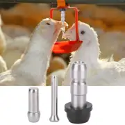 10Pcs Stainless Steel Automatic Chicken Feeder Nipple Water Drinker Equipment AC