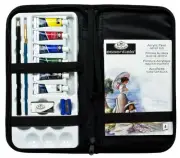 Royal Langnickel Artist 6 Acrylic Paint Brush Set Zip Case Plein Air Portable