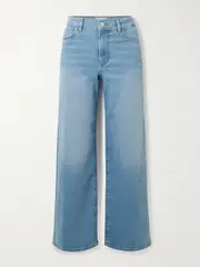[FRAME] FRAME - Le Slim Palazzo Mid-rise Straight-leg Jeans - Mid denim - 28 28 Blue
