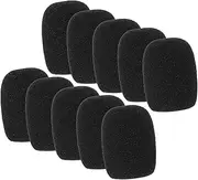 Garneck 10pcs Sponge Mic Covers Soft Microphone Windscreen Protectors for Headset Lapel Mics for Conferences Trade Shows Noisy Environments Easy to Install Remove