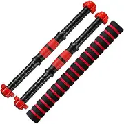 Threaded Dumbbell Handle Bars Extension Bar Set Adjustable Dumbbell Bars for Weight Lifting Home Gym Fitness Exercise