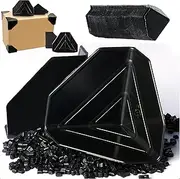 80 Pcs Thicken Packaging Edge Protectors, Plastic Heavy Duty Shipping Box Corner Protectors Corner Guards for Boxes, Cartons, Panel Packaging, Black（2.4in x 2.4in x 2.4in ）