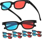 BRIGHTFUFU 10pcs Red- Lens Viewing Glasses for Movies and Gaming Lightweight and Comfortable Compatible with Monitors and Screens Enhanced for Everyone