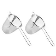 2 Pcs Stainless Steel Tea Infuser Strainer Cocktail Filter Small Teapot Loose