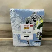 Pottery Barn Kids Marvel Heroes Glow-in-the-Dark Duvet Cover Twin Multicolor OB