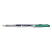 5 Star Office Roller Gel Pen Clear Barrel 1mm Tip 0.5mm Line Green Pack of 12