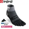 INJINJI 美國 RUN 避震吸排五趾短襪《黑》4895/五指襪/專業排汗襪/登山健行襪/休閒襪 (8.4折)