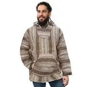 Retro Vintage 1970s Mexican Hoodie Sweatshirt Poncho Hippie Striped Men's Halloween Carnival Casual Daily Bachelorette Party Adults' Hoodie Fall Winter