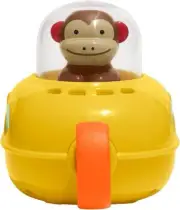 Skip Hop Pull & Go Monkey Submarine: Baby Bath Toy,Marshall Monkey Zoo Character