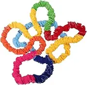 Outdoor Boys and Girls Stretch Rope 2.5m Rainbow Pull Ring Elastic String Training Thick Flannelette Material Double-Sewn Bright Colors Easy to Use