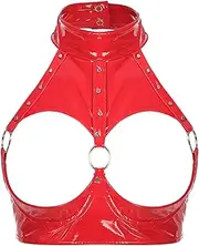 [GRRKDFQ] Women's Lingerie Sets Open Breast Bra Open Cup Bra Crop Top