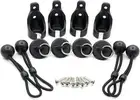Universal Bungee Kit for Sun Shades Blackout Roller up Blinds (Black Bugee & Or.