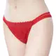 思薇爾 撩波琉晶羽系列M-XL蕾絲低腰丁字褲(酡紅色)