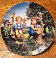 1989 Danbury Mint Hummel "Apple Tree Boy & Girl" Little Companions W/COA NIB.