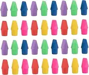 TEHAUX Decorative Pencil Eraser Caps 50pcs Pencil Eraser Toppers TPR Material Fine Workmanship Adorable Design School Stationery