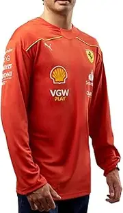 [PUMA] Mens Sf Team Hockey Crew Neck Long Sleeve Jersey Casual - Red