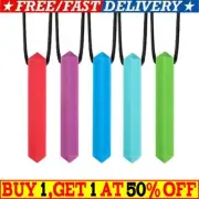 Kids Adults Sensory Chew Necklace Autism ADHD Biting Gem Chew Teething Toys New