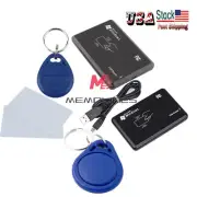 Smart USB RFID IC/ID Card Reader NFC Read 13.56MHz 125KHz+Card+Key Tag USA
