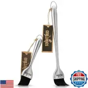 Kitchen Basting Brush, 18/0 Stainless Steel Set of 2 for Grilling and Cooking