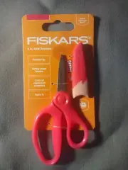 Fiskars Pointed-tip Kids Scissors (5 in.) with Sheath Safety-Edge Pink Ages 4+