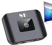 8k Hd Multimedia Switcher, Portable Switcher for Tvs, 48gbps Switcher, High Definition, Aluminum Alloy, Ultipurpose Multimedia Interface, for 8k Tvs, with Fast Data Rate