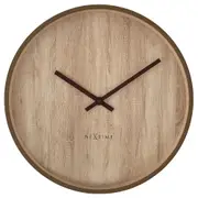 NeXtime Oslo Silent Wall Clock Light Brown Dial 30x30x4.4cm Aluminium Case